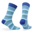 Norfolk Socks Fine Stripe-A Cotton Rich Turquoise